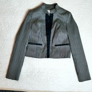 Charcoal Gray White Pinstripe Military